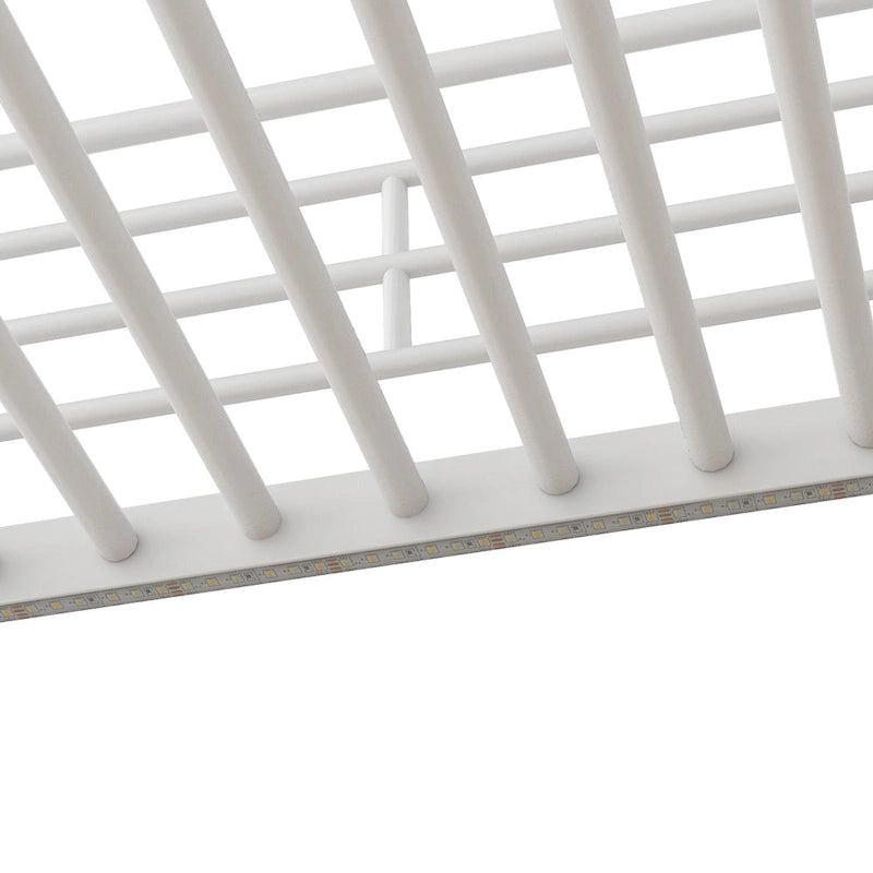 Lit mezzanine en métal pleine grandeur avec bureau et petite armoire, lit mezzanine LED peu encombrant avec cadre robuste et escalier de rangement