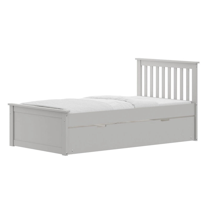 Lit jumeau avec lit gigogne, Cadre de lit avec lit gigogne double escamotable